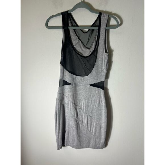 Factory by Erik Hart Gray Mixed Media Body Con Dress Sz S - Picture 3 of 3